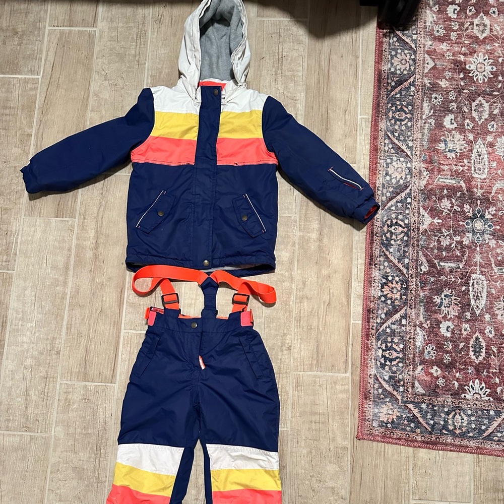 Boden Kids Winter Jacket + Snowpants Overalls. Worn once, smoke/ pet free home